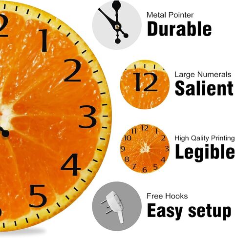 Wall Clock 10 Inch Silent No Tick Wooden Material, Wall Clocks Battery Operated,Various Modern Creative Decorative Clocks Suitable for Decor for Home Office Kitchen Classroom School in Saudi Arabia