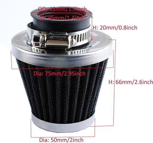 Podoy PZ19 المكربن ​​متوافق مع Taotao ATV Cable Choke Carb Gaskets مع 35mm دراجة نارية فلتر الهواء مرشحات الوقود للصينية 50cc 70cc 90cc 100cc 110cc 125cc الترابية دراجة سكوتر الذهاب عربات in Kuwait