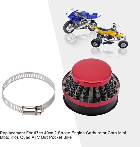 GOOFIT 58mm Air Filter Replacemnet for 47cc 49cc 2 Stroke Engine Carburetor Carb Mini Moto Kids Quad ATV Dirt Pocket Bike Blue in Saudi Arabia