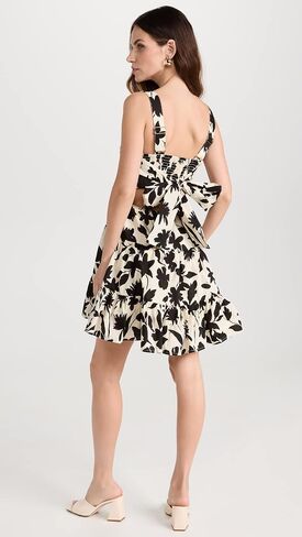 MOON RIVER Women's Floral Print Cutout Shirred Tiered Mini Dress in Saudi Arabia