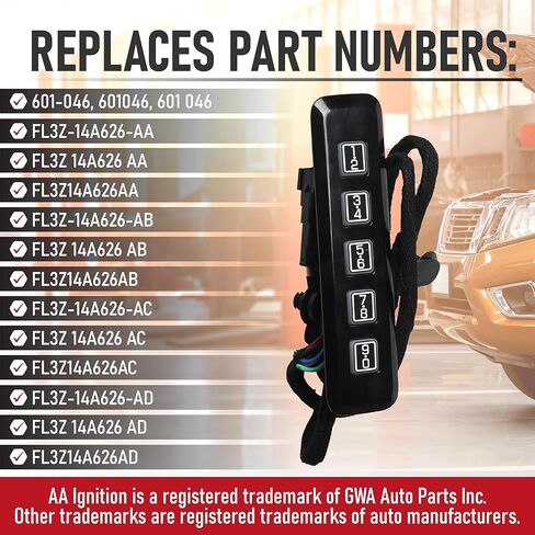 استبدال لوحة مفاتيح الدخول بدون مفتاح من جانب السائق الأيسر بواسطة AA Ignition - متوافق مع شاحنات Ford - 2015-2020 F150، F250، F350، F450، F550 Super Duty - يستبدل 601-046 FL3Z-14A626-AD، FL3Z-14A626-AB in Kuwait