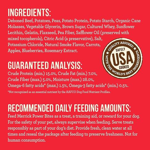 Backcountry Merrick Grain Free Power Bites Pack متنوعة 5 نكهات إجمالية: الدجاج، لحم البقر تكساس، Turducken، سمك السلمون، والأرنب in Kuwait