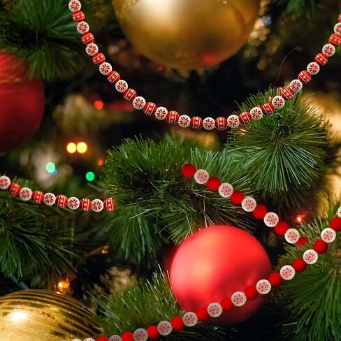 120 Pieces 0.6 Inch Wooden Bead Christmas Wood Beads Natural Wood Beads Craft Wood Round Beads with 65.6 Feet Twine for Xmas Valentine's Day Saint Patrick's Day Party Decor (Black, Silver) in Saudi Arabia