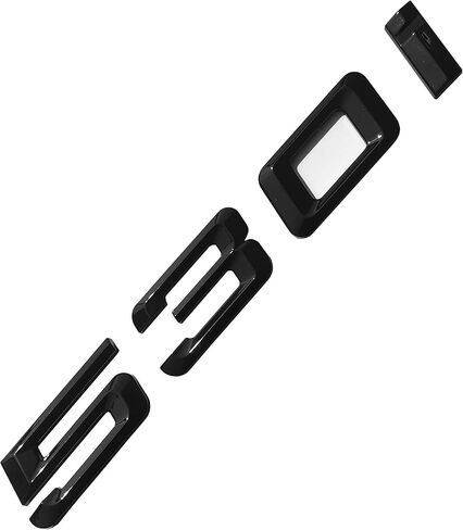 530i شعار أسود لامع مقاس OEM أصلي بديل لغطاء صندوق السيارة BMW الخلفي شعار شارة لوحة اسم ملصق رقم الحروف (أسود ساطع، 530i) in Kuwait