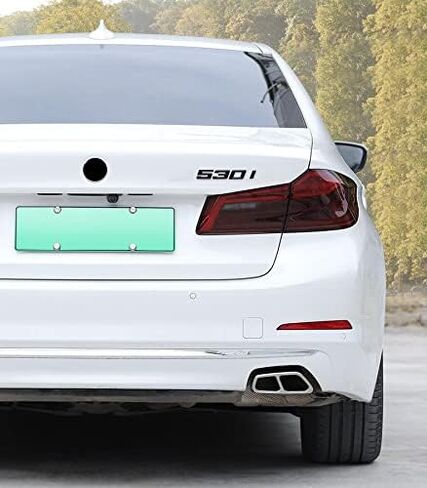530i شعار أسود لامع مقاس OEM أصلي بديل لغطاء صندوق السيارة BMW الخلفي شعار شارة لوحة اسم ملصق رقم الحروف (أسود ساطع، 530i) in Kuwait