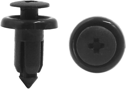 uxcell 50Pcs Black Plastic Push Pin Retainer Fasteners Clips Rivet for 7mm Hole Dia in Saudi Arabia
