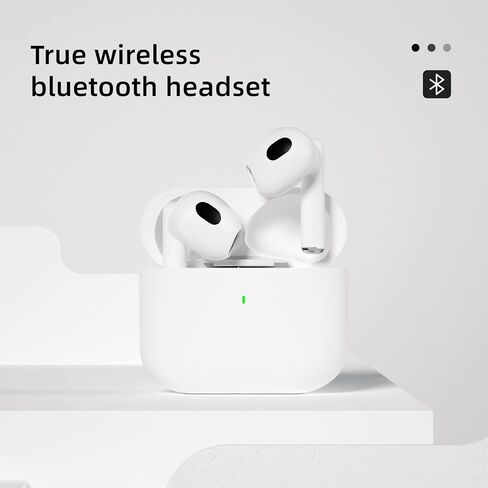 Wireless 5.2 Bluetooth headphones, wireless gaming earbuds with stereo sound, in-ear bass sports White headphones with built-in microphone in Saudi Arabia