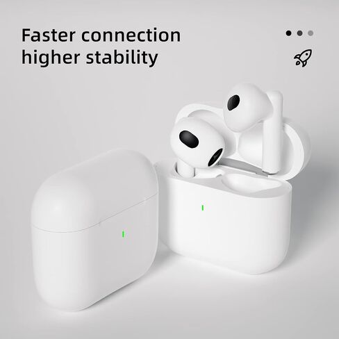 Wireless 5.2 Bluetooth headphones, wireless gaming earbuds with stereo sound, in-ear bass sports White headphones with built-in microphone in Saudi Arabia
