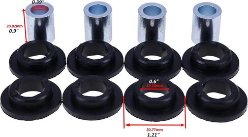 JEENDA Shock Bushing Bearing Kits 21-0001 0604-310 Compatible with Arctic Cat 250 300 375 400 454 500 650 Upper Lower Front Rear Left Right Shock Bearings Bushings, 16 Bushings 8 Needle Bearing Shafts in Saudi Arabia