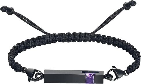 Hearbeingt Cremation Urn Bracelet for Ashes for Men Women Adjustable Handmade Rope Urn Bracelet Bangle for Ashes Stainless Steel Memorial Ashes Bracelet Cremation Jewelry in Saudi Arabia