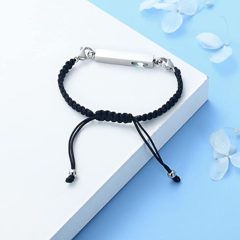 Hearbeingt Cremation Urn Bracelet for Ashes for Men Women Adjustable Handmade Rope Urn Bracelet Bangle for Ashes Stainless Steel Memorial Ashes Bracelet Cremation Jewelry in Saudi Arabia