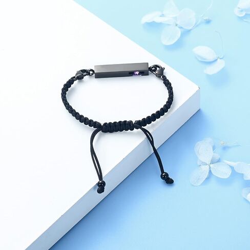 Hearbeingt Cremation Urn Bracelet for Ashes for Men Women Adjustable Handmade Rope Urn Bracelet Bangle for Ashes Stainless Steel Memorial Ashes Bracelet Cremation Jewelry in Saudi Arabia