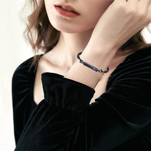 Hearbeingt Cremation Urn Bracelet for Ashes for Men Women Adjustable Handmade Rope Urn Bracelet Bangle for Ashes Stainless Steel Memorial Ashes Bracelet Cremation Jewelry in Saudi Arabia