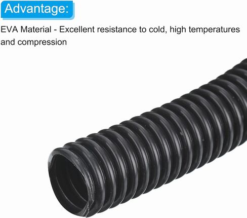 PATIKIL EVA Flexible Vacuum Cleaner Hose, 27 mm Outer Diameter 1M Length Dust Collection Hose for Industrial Vacuum Cleaner, Black in Saudi Arabia