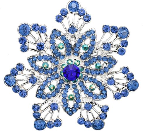 4 قطع دبابيس ودبابيس كريستال زرقاء اللون مطلية بالفضة ومجوهرات عصرية in Kuwait