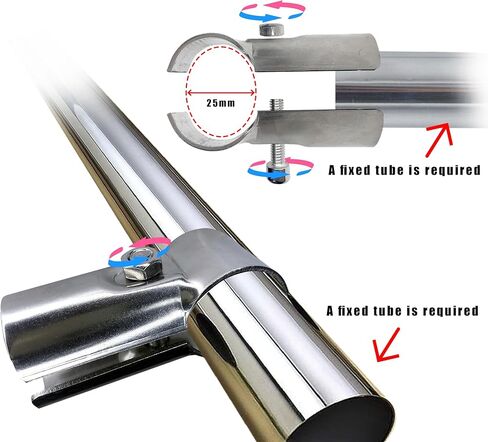 32 مجموعة من مشبك أنابيب T مقاس 2.54 سم، مشابك نهاية سياج سلسلة من الفولاذ المقاوم للصدأ، مشبك أنابيب مشترك، للسور والأنابيب والأسوار وبيوت الكلاب والدرابزين (الفولاذ المقاوم للصدأ، 32 مجموعة) in Kuwait