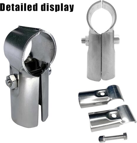 32 مجموعة من مشبك أنابيب T مقاس 2.54 سم، مشابك نهاية سياج سلسلة من الفولاذ المقاوم للصدأ، مشبك أنابيب مشترك، للسور والأنابيب والأسوار وبيوت الكلاب والدرابزين (الفولاذ المقاوم للصدأ، 32 مجموعة) in Kuwait