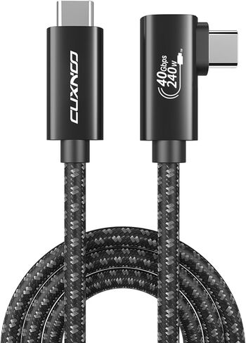 كابل فيديو USB C-C 8K، كابل شاشة USB 4 من النوع C يدعم الشحن السريع بقدرة 240 وات ومزامنة البيانات بسرعة 40 جيجابت في الثانية لأجهزة الكمبيوتر المحمول من النوع C والمحور ومحطة الإرساء والمزيد in Saudi Arabia