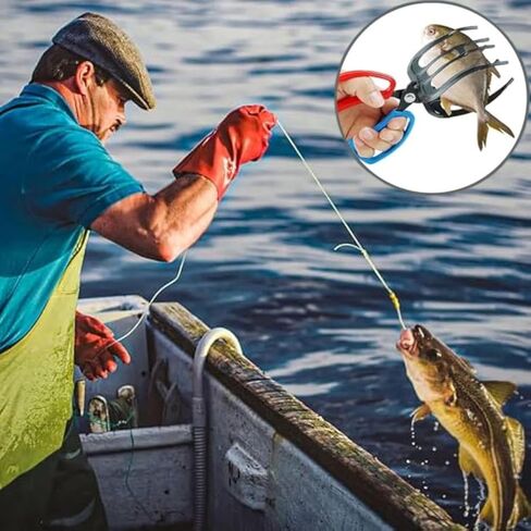 Upgrade 3 Claw Fish Gripper, 3 Claw Fish Gripper, Gripper Fish Control Clamp, Multifunctional Three Teeth Fishing Pliers for Most Freshwater Fish Grip Tackle Holder in Saudi Arabia
