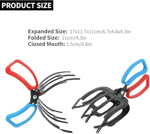 Upgrade 3 Claw Fish Gripper, 3 Claw Fish Gripper, Gripper Fish Control Clamp, Multifunctional Three Teeth Fishing Pliers for Most Freshwater Fish Grip Tackle Holder in Saudi Arabia