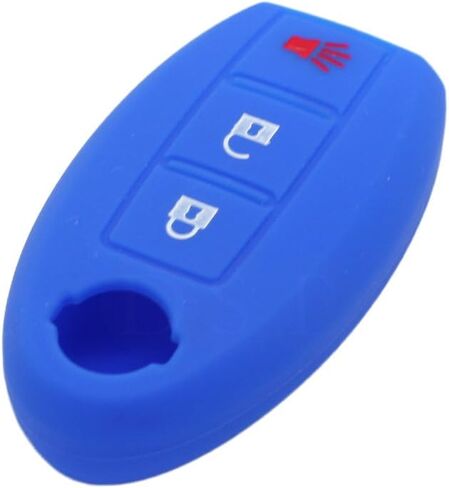 SEGADEN Silicone Cover Protector Case Holder Skin Jacket Compatible with NISSAN 3 Button Smart Remote Key Fob CV9501 Black in Saudi Arabia