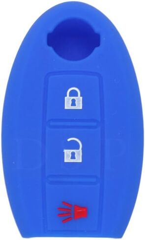 SEGADEN Silicone Cover Protector Case Holder Skin Jacket Compatible with NISSAN 3 Button Smart Remote Key Fob CV9501 Black in Saudi Arabia