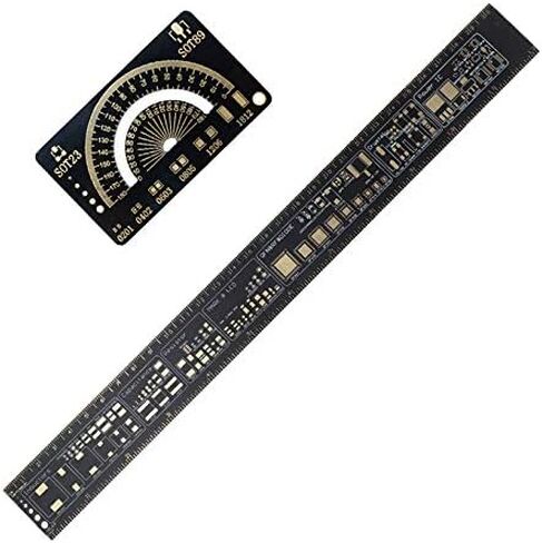 3Pcs/1Set PCB Ruler 25cm/10 Inch 20cm/7inch 15cm/6inch 3Sizes 3Types Multifunctional PCB Ruler Measuring Tool Resistor Capacitor Chip IC DIY Kit for Arduino Electronic Engineers/Makers in Saudi Arabia