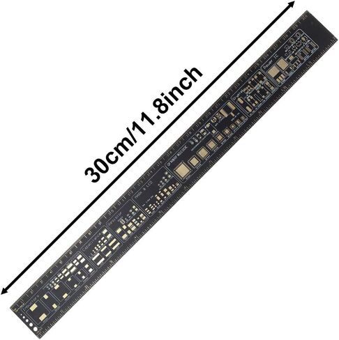 3Pcs/1Set PCB Ruler 25cm/10 Inch 20cm/7inch 15cm/6inch 3Sizes 3Types Multifunctional PCB Ruler Measuring Tool Resistor Capacitor Chip IC DIY Kit for Arduino Electronic Engineers/Makers in Saudi Arabia