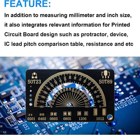 3Pcs/1Set PCB Ruler 25cm/10 Inch 20cm/7inch 15cm/6inch 3Sizes 3Types Multifunctional PCB Ruler Measuring Tool Resistor Capacitor Chip IC DIY Kit for Arduino Electronic Engineers/Makers in Saudi Arabia