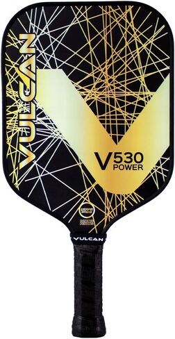 Vulcan | V530 Pickleball Paddle | Power Performance | Polypropylene Core - Carbon Fiber Surface | USAP Approved | Multiple Colors in Saudi Arabia