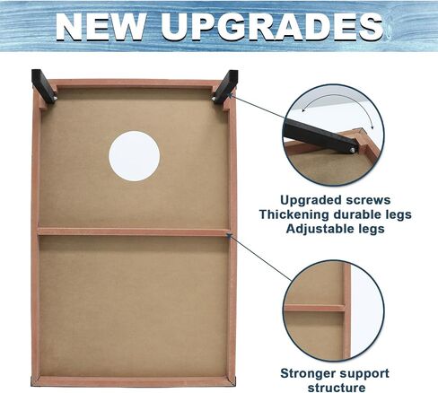 مجموعة ألعاب Cornhole الخارجية - مجموعة ألعاب Cornhole مقاس 2 × 3 بوصة مع 8 أكياس فول و2 لوح Cornhole - مثالية للبالغين في الحديقة الخارجية وألعاب الفناء الخلفي in Kuwait