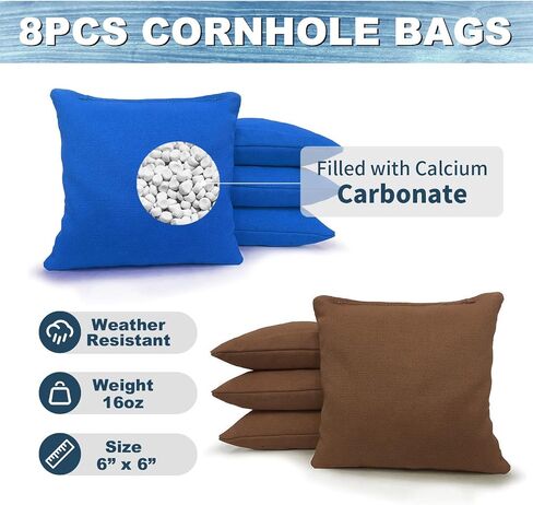 مجموعة ألعاب Cornhole الخارجية - مجموعة ألعاب Cornhole مقاس 2 × 3 بوصة مع 8 أكياس فول و2 لوح Cornhole - مثالية للبالغين في الحديقة الخارجية وألعاب الفناء الخلفي in Kuwait