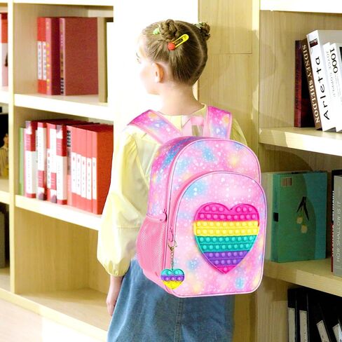 gxtvo 3PCS Girls and Boys Backpack, 16" Kids Bookbag with Lunch Box, Water Resistant School Bag for Elementary Prechool in Saudi Arabia