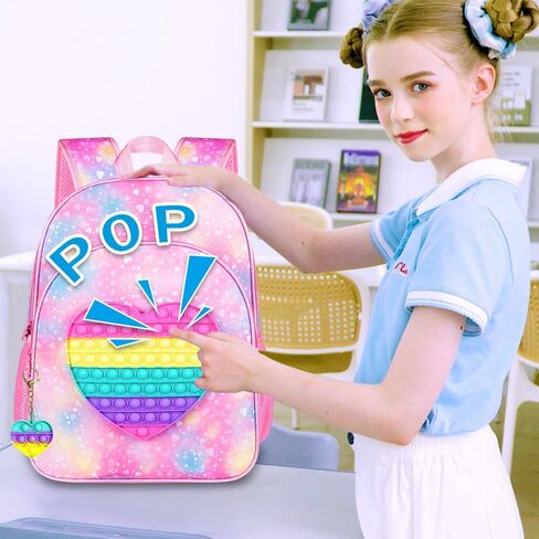 gxtvo 3PCS Girls and Boys Backpack, 16" Kids Bookbag with Lunch Box, Water Resistant School Bag for Elementary Prechool in Saudi Arabia