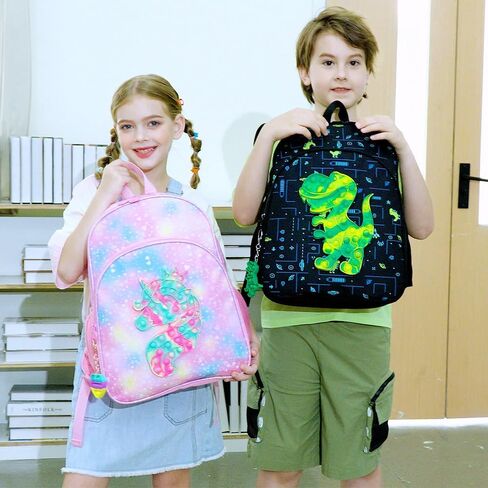 gxtvo 3PCS Girls and Boys Backpack, 16" Kids Bookbag with Lunch Box, Water Resistant School Bag for Elementary Prechool in Saudi Arabia