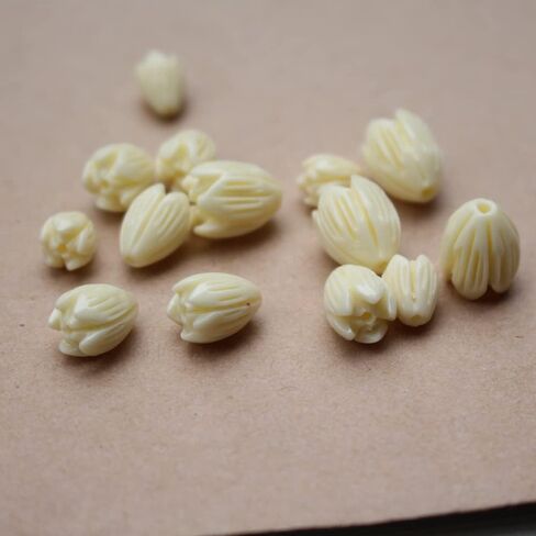 10mm 100Pcs Artificial Coral Flower Beads Beige Color Cute Jasmine Flower Shape Beads for Jewelry Bracelet Necklace Earring Making Art Craft DIY Decoration in Saudi Arabia