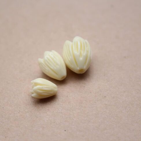 10mm 100Pcs Artificial Coral Flower Beads Beige Color Cute Jasmine Flower Shape Beads for Jewelry Bracelet Necklace Earring Making Art Craft DIY Decoration in Saudi Arabia