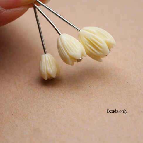 10mm 100Pcs Artificial Coral Flower Beads Beige Color Cute Jasmine Flower Shape Beads for Jewelry Bracelet Necklace Earring Making Art Craft DIY Decoration in Saudi Arabia