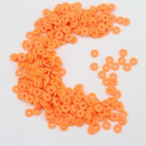 3000 Pcs Heishi Beads Coffee Clay Beads 6mm Vinyl Disc Beads Flat Round Handmade Polymer Clay Beads for Earring Choker Anklet Bracelet Necklace Jewelry Making Hawaiian Summer Surfer in Saudi Arabia