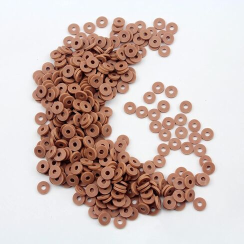 3000 Pcs Heishi Beads Coffee Clay Beads 6mm Vinyl Disc Beads Flat Round Handmade Polymer Clay Beads for Earring Choker Anklet Bracelet Necklace Jewelry Making Hawaiian Summer Surfer in Saudi Arabia