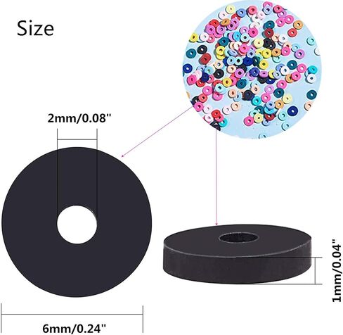 3000 Pcs Heishi Beads Coffee Clay Beads 6mm Vinyl Disc Beads Flat Round Handmade Polymer Clay Beads for Earring Choker Anklet Bracelet Necklace Jewelry Making Hawaiian Summer Surfer in Saudi Arabia