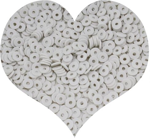 3000 Pcs Heishi Beads Coffee Clay Beads 6mm Vinyl Disc Beads Flat Round Handmade Polymer Clay Beads for Earring Choker Anklet Bracelet Necklace Jewelry Making Hawaiian Summer Surfer in Saudi Arabia