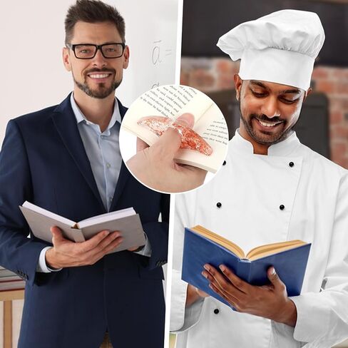 حامل صفحة كتاب الإبهام، قطعتان من أوراق الذهب المرجعية من الراتنج الشفاف حامل فتاحة الكتب ملحقات القراءة هدية لمحبي الكتب والطلاب والمعلمين (ذهبي + ذهبي وردي) in Saudi Arabia