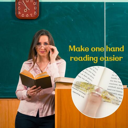 حامل صفحة كتاب الإبهام، قطعتان من حامل كتب الزهور المجففة، موزع صفحات لقطاع القراءة الإشارات المرجعية الإبهام المصنوعة يدويًا من الراتنج ملحقات القراءة لمحبي الكتب ومدرسي دودة الكتب in Saudi Arabia