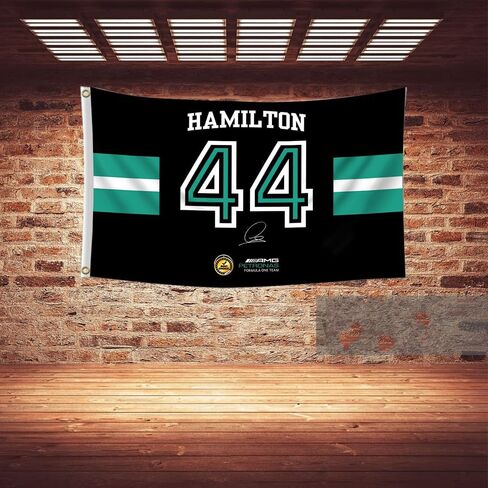 Lewis Hamilton #44 Flag 3x5 Feet Formula Racing Banner for Car Fans Garage Workshop Outdoor Garden Decoration in Saudi Arabia