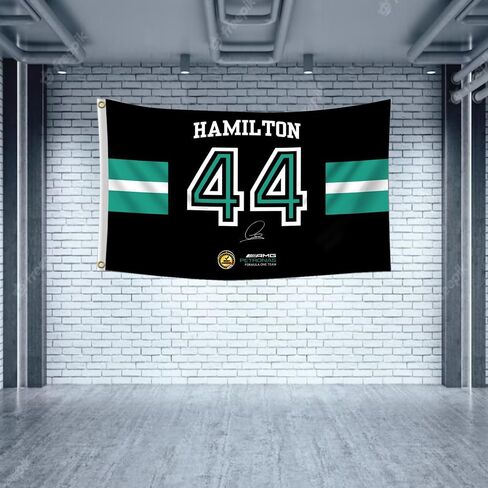 Lewis Hamilton #44 Flag 3x5 Feet Formula Racing Banner for Car Fans Garage Workshop Outdoor Garden Decoration in Saudi Arabia