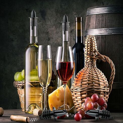 100 عبوة من أدوات سكب زجاجات المشروبات الكحولية، فوهات صب بلاستيكية، أداة سكب المشروبات الكحولية ذات التدفق الحر مثالية للبار والنوادي والمطاعم والمقاهي والمنزل باللون الأسود in Kuwait