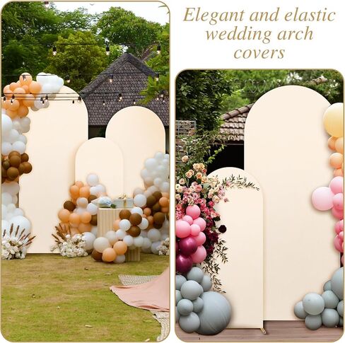Dofilachy Arch Backdrop Cover - Arch Covers Stretchy Backdrop - Wedding Arch Cover Backdrop Fabric for Arch Backdrop Stand, Set of 3 Spandex Arch Backdrop Cover (4FT, 5FT, 6FT, Aquamarine) in Saudi Arabia