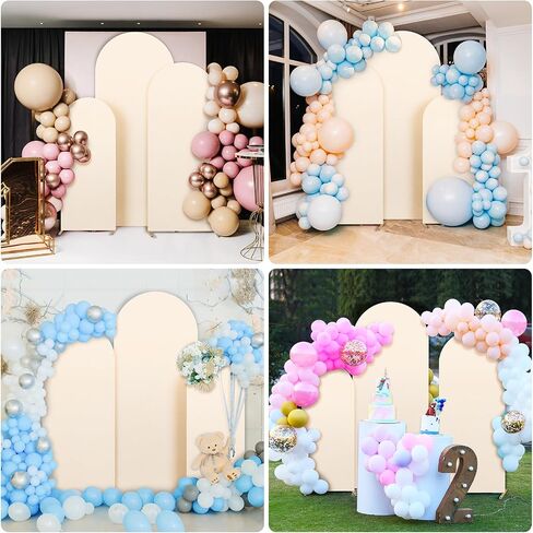 Dofilachy Arch Backdrop Cover - Arch Covers Stretchy Backdrop - Wedding Arch Cover Backdrop Fabric for Arch Backdrop Stand, Set of 3 Spandex Arch Backdrop Cover (4FT, 5FT, 6FT, Aquamarine) in Saudi Arabia