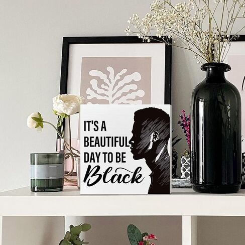 Black Men Art Desk Decor, African American Decor for Home Office Black King Living Room Bedroom Decoration, Black Man Inspirational Gifts for Men, Strong Proud Loyal, Wooden Box Sign in Saudi Arabia